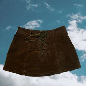 goth brown fairy short skirt